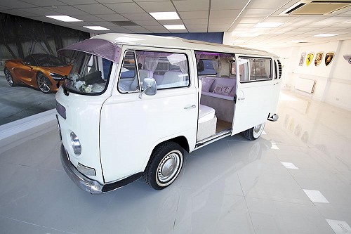 Volkswagen Camper Van front side with door open